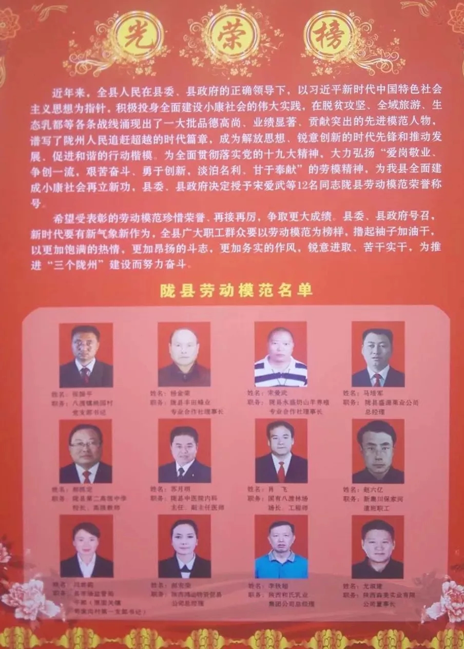 陇县隆重庆祝“五一”国际劳动节表彰第二届劳动模范(图4)